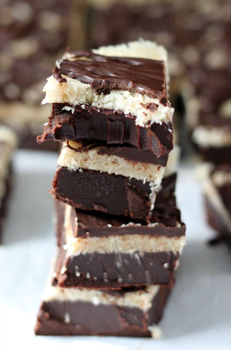 Layered Chocolate Coconut Fudge - Paleo and vegan