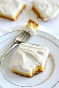 Triple Layer Lemon coconut cream bars - gluten free and paleo