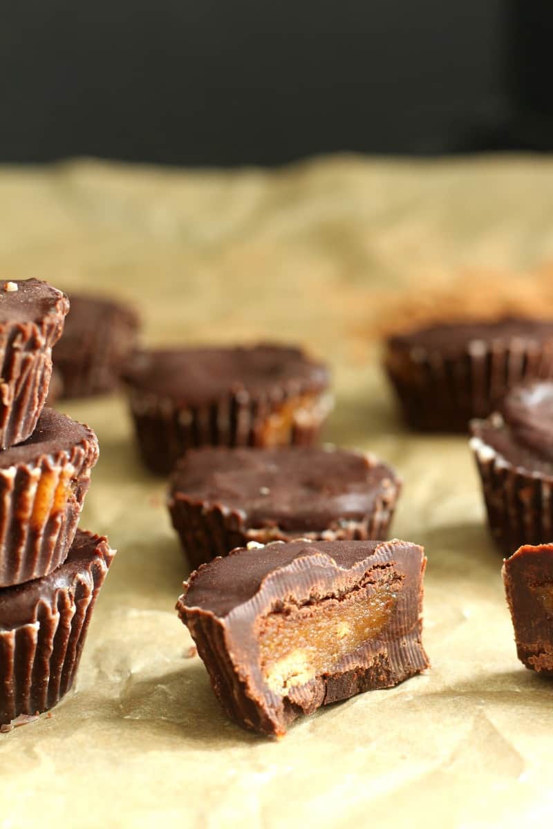 mini chocolate almond butter cups - paleo and dairy free