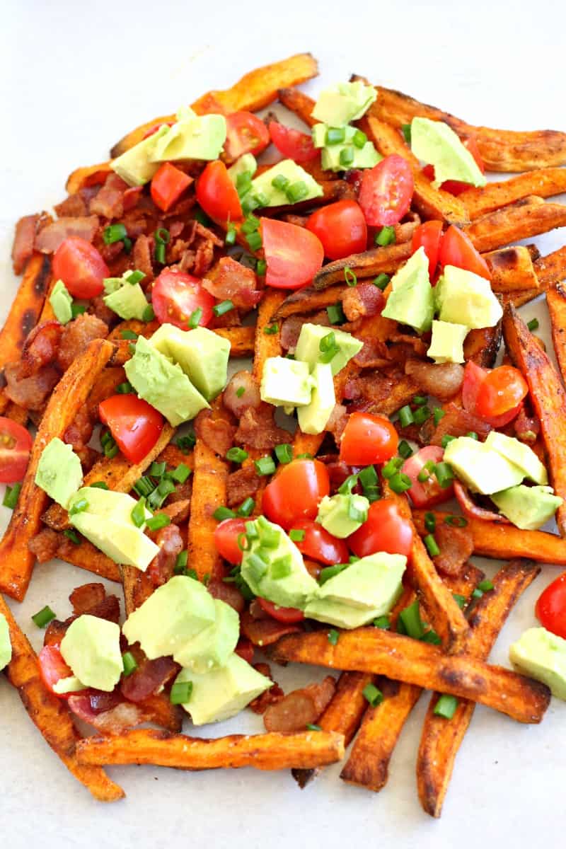 smothered breakfast sweet potato fries