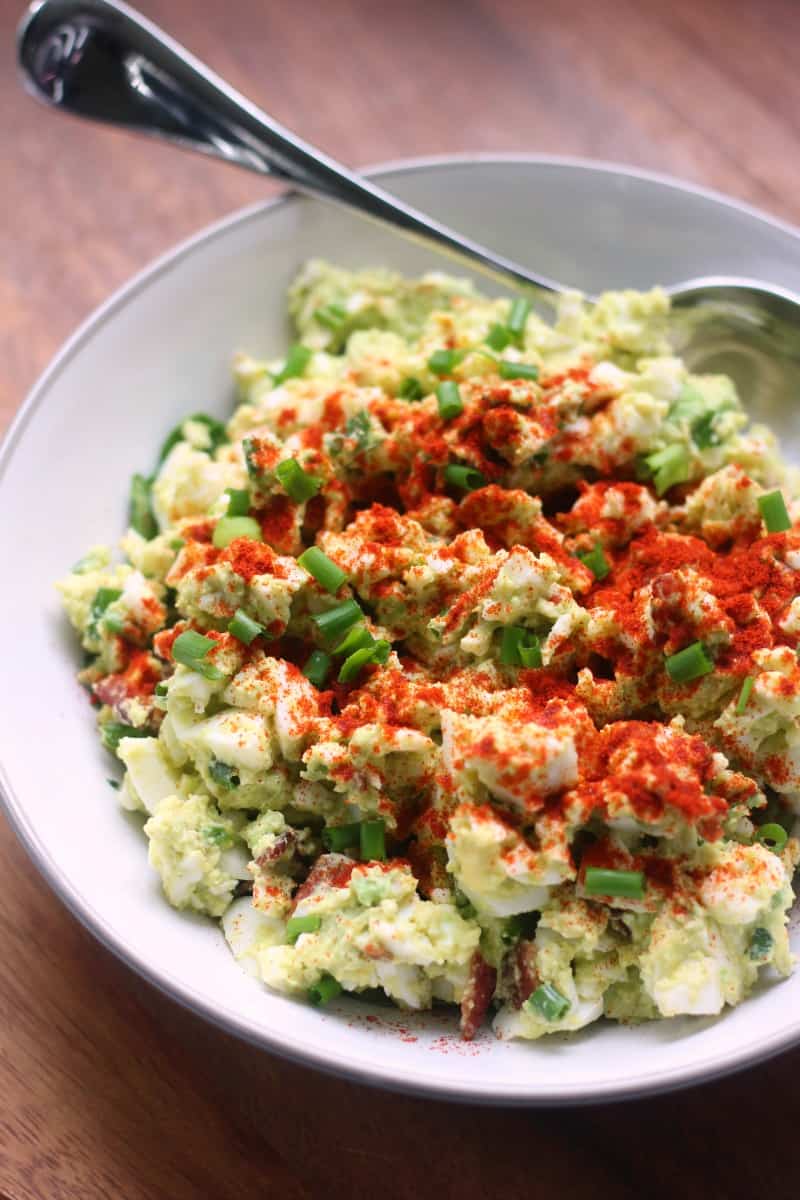 deviled avocado egg salad - paleo & whole30 with no mayo!