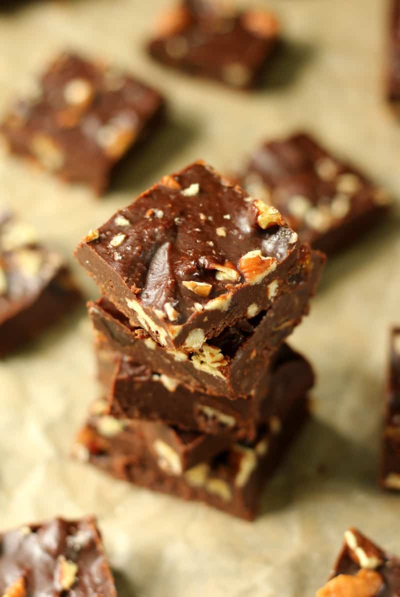 date and pecan paleo and vegan fudge