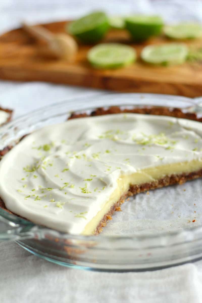 key lime pie, paleo and dairy free