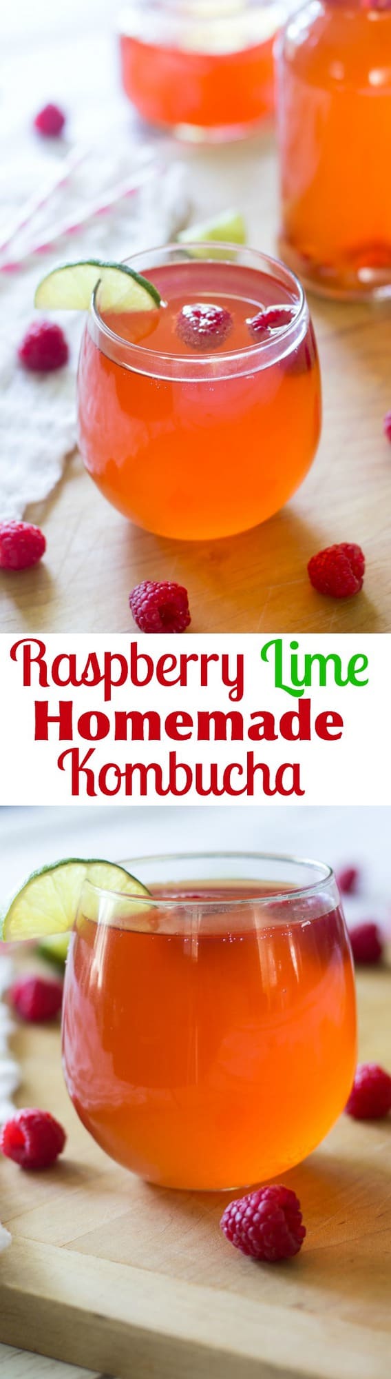 Raspberry Lime Homemade Kombucha