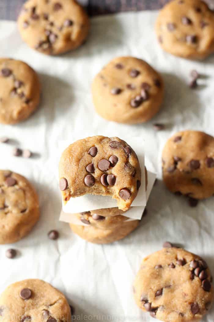 banana chocolate chip cookie dough bites-17