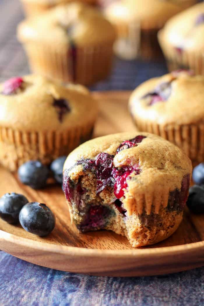 blueberry almond muffins-27