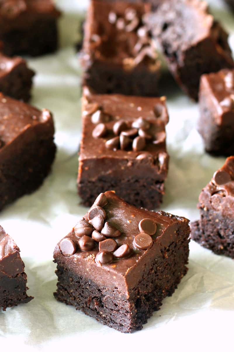 double fudge almond butter brownies - grain free and paleo