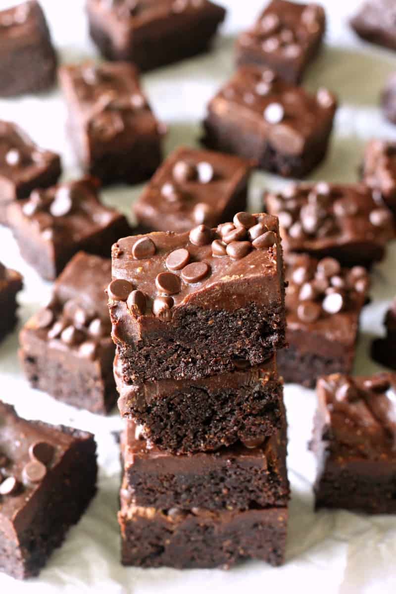 double fudge almond butter paleo brownies