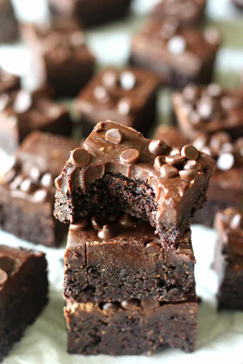 double fudge paleo almond butter brownies
