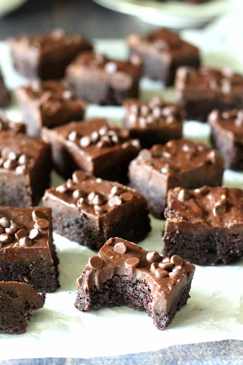 paleo double fudge almond butter brownies