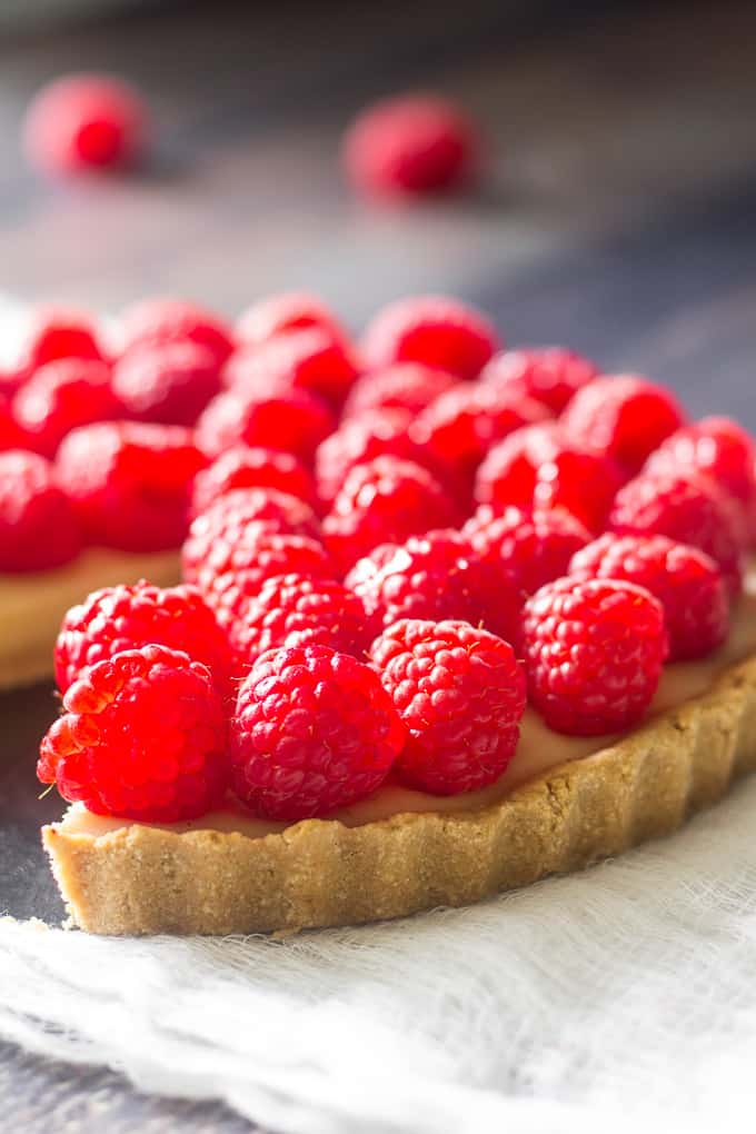 raspberry custard tart-10