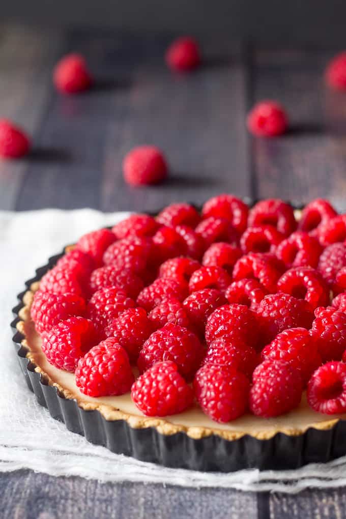 raspberry custard tart-2