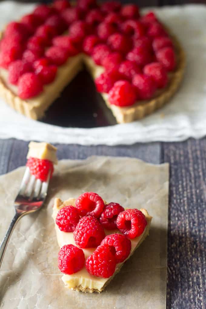 raspberry custard tart-21