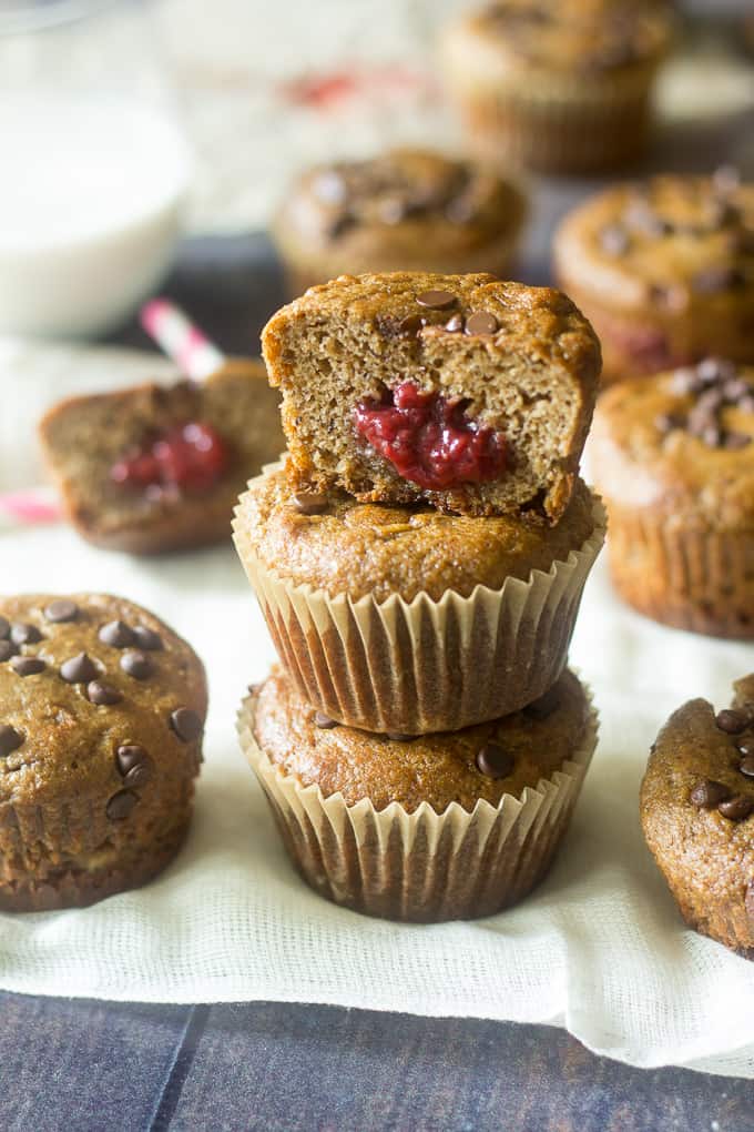 almond butter jelly muffins-39