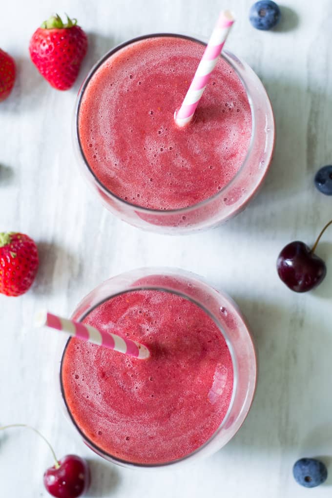 cherry berry frozen smoothie-9