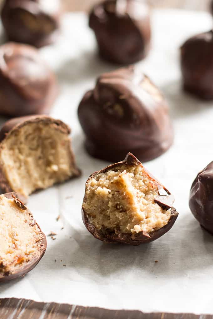 chocolate dipped cookie dough