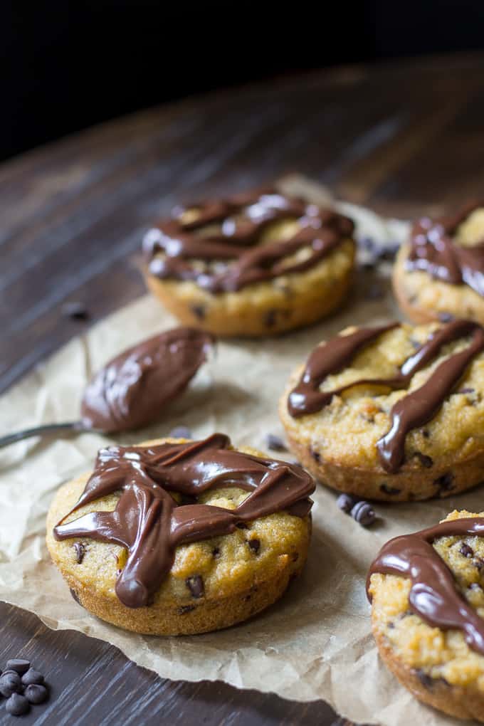 chocolate chip frosted donuts