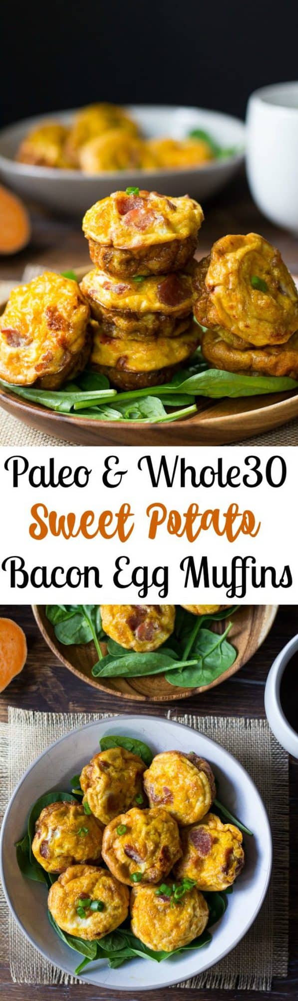 Sweet Potato Bacon Egg Muffins {Paleo & Whole30}