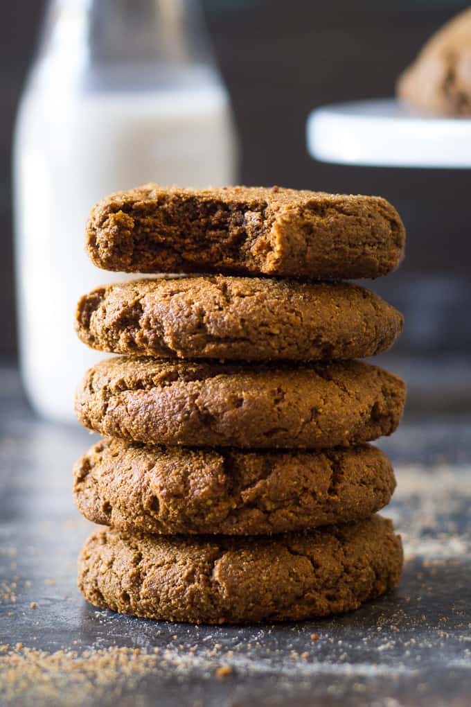 Big soft and chewy Paleo gingerbread cookies that no one will believe are Paleo! Perfect as a Christmas cookie, for cookie exchanges or as an anytime dessert. Grain free, gluten free, dairy free.