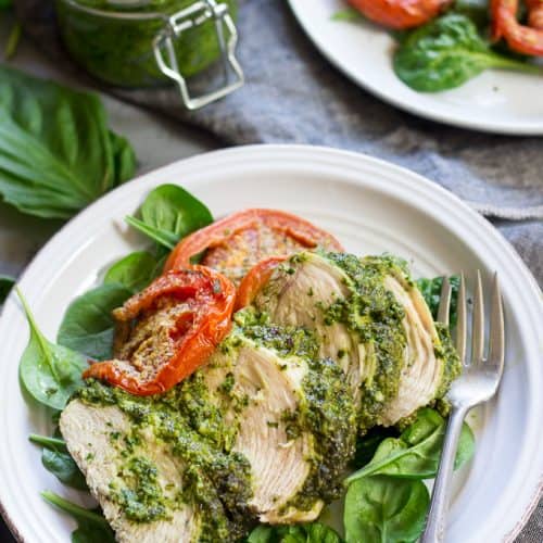 Easy Paleo Pesto Baked Chicken {Whole30} The Paleo Running Momma