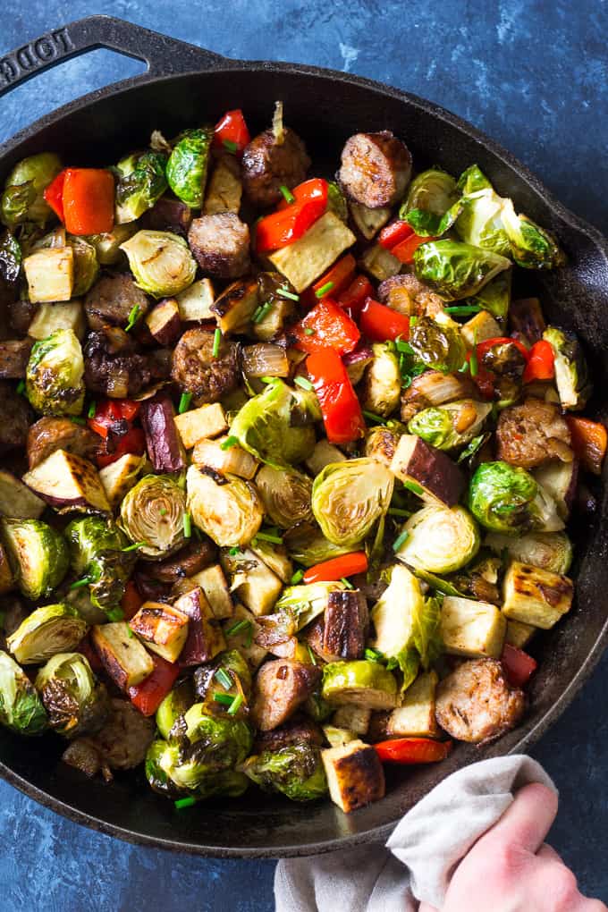 Sausage Sweet Potato Veggie Skillet 