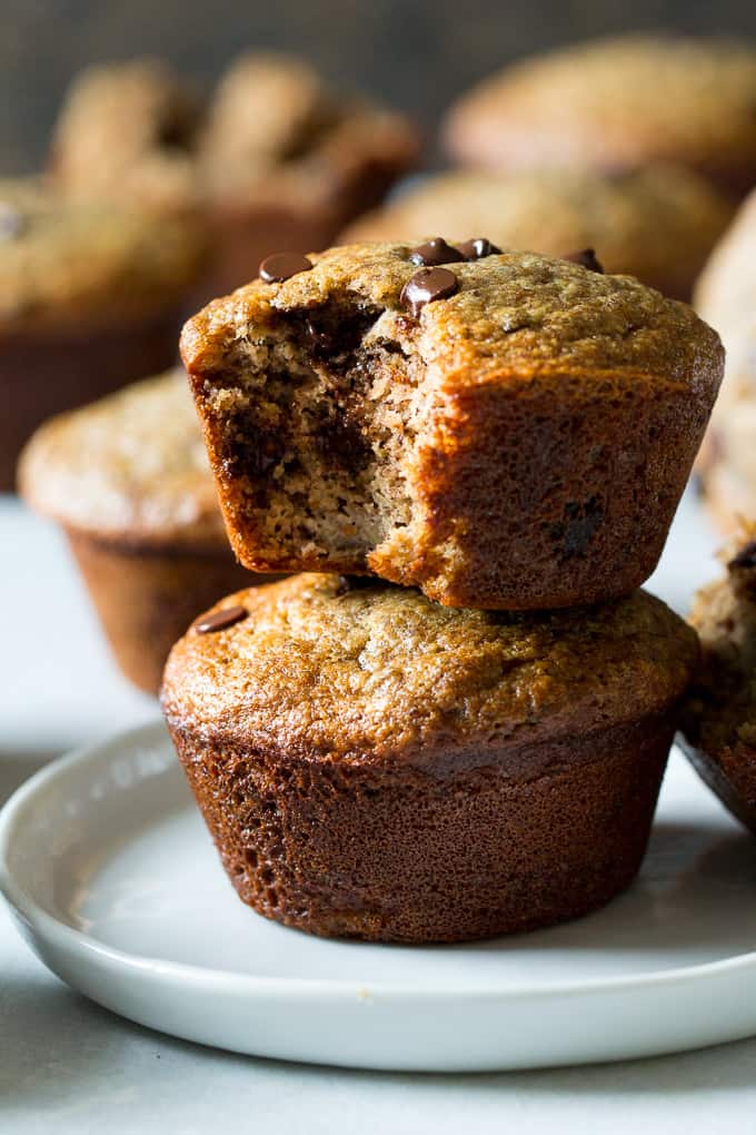 banana muffins with flaxseed meal