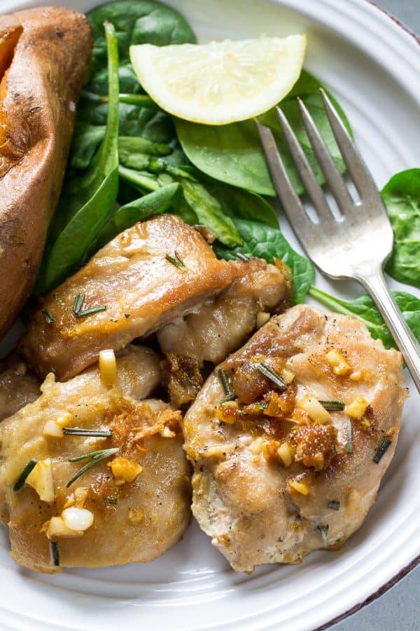 Easy Lemon Garlic Chicken Thighs {Paleo & Whole30} The Paleo Running