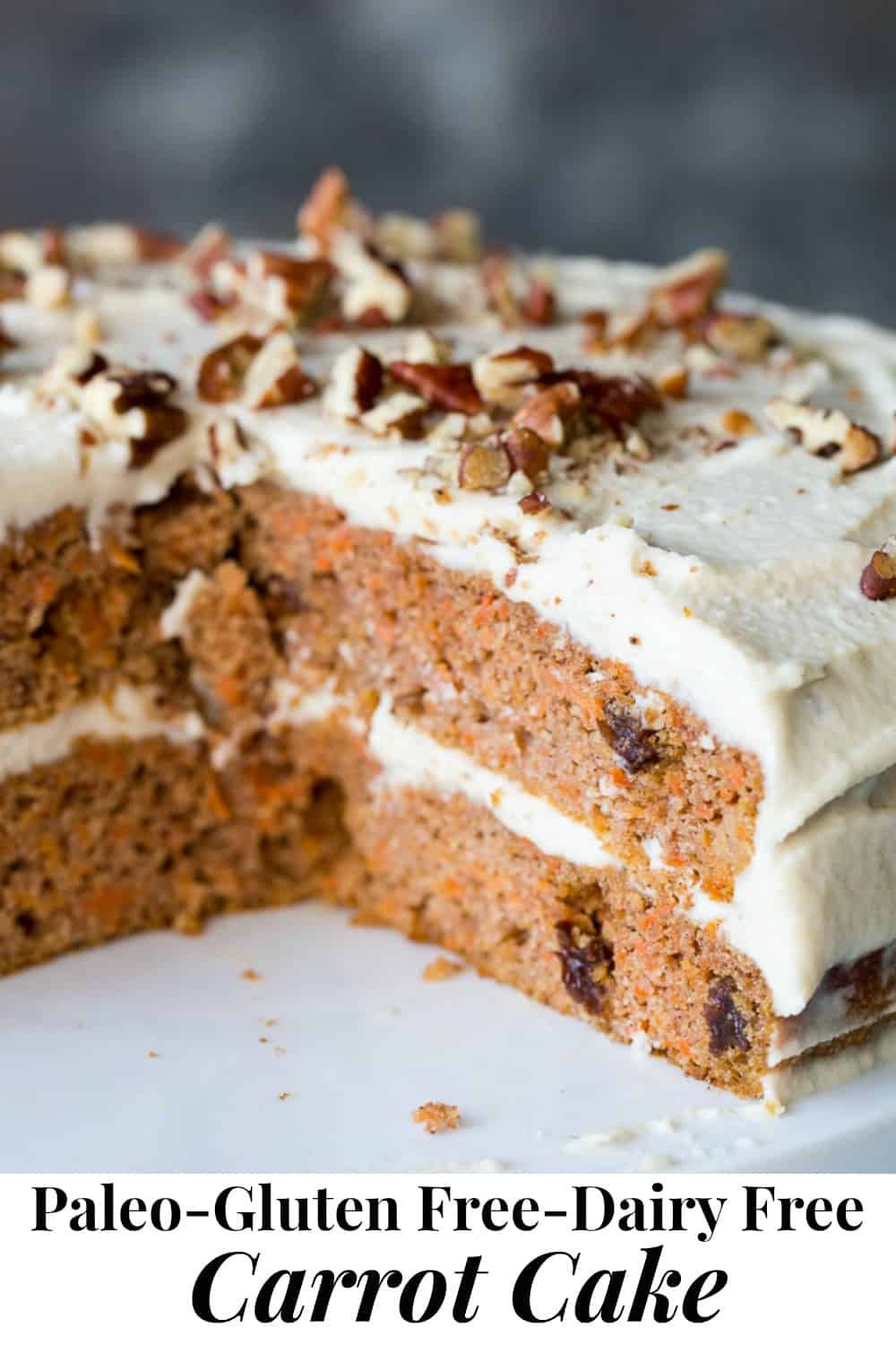 Paleo Carrot Cake with Coconut "Cream Cheese" Frosting The Paleo
