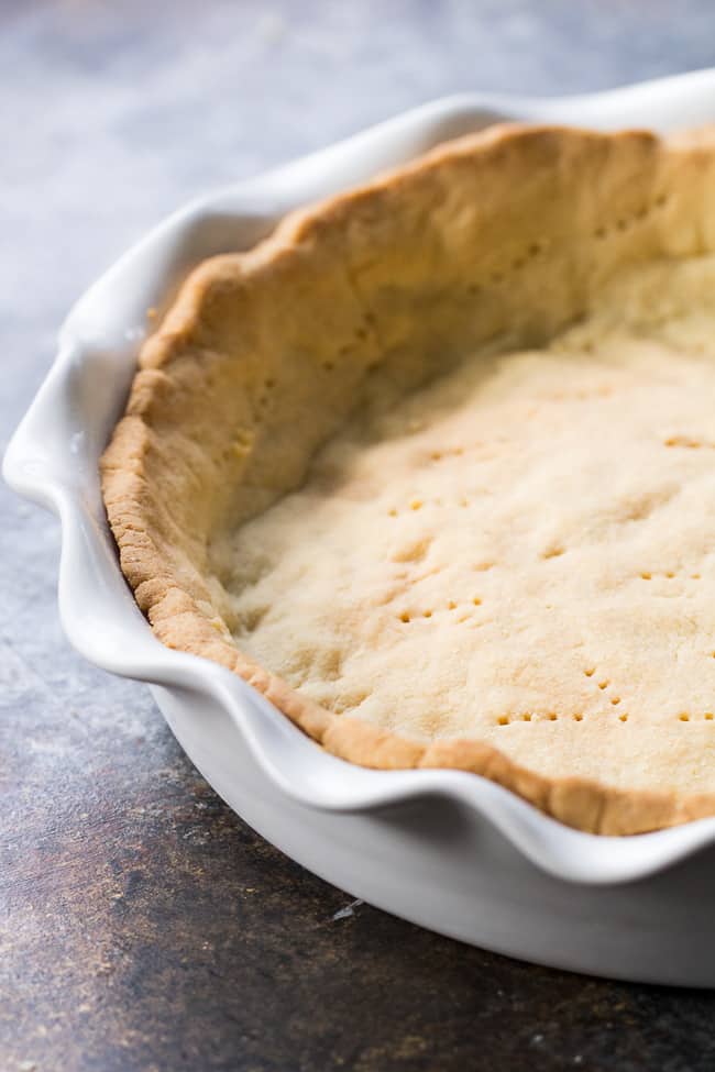 The best easy paleo pie crust for your favorite dessert pies or savory pies and quiches! The dough comes together in minutes in a blender and is gluten free, grain free, dairy free, family approved, and very versatile.