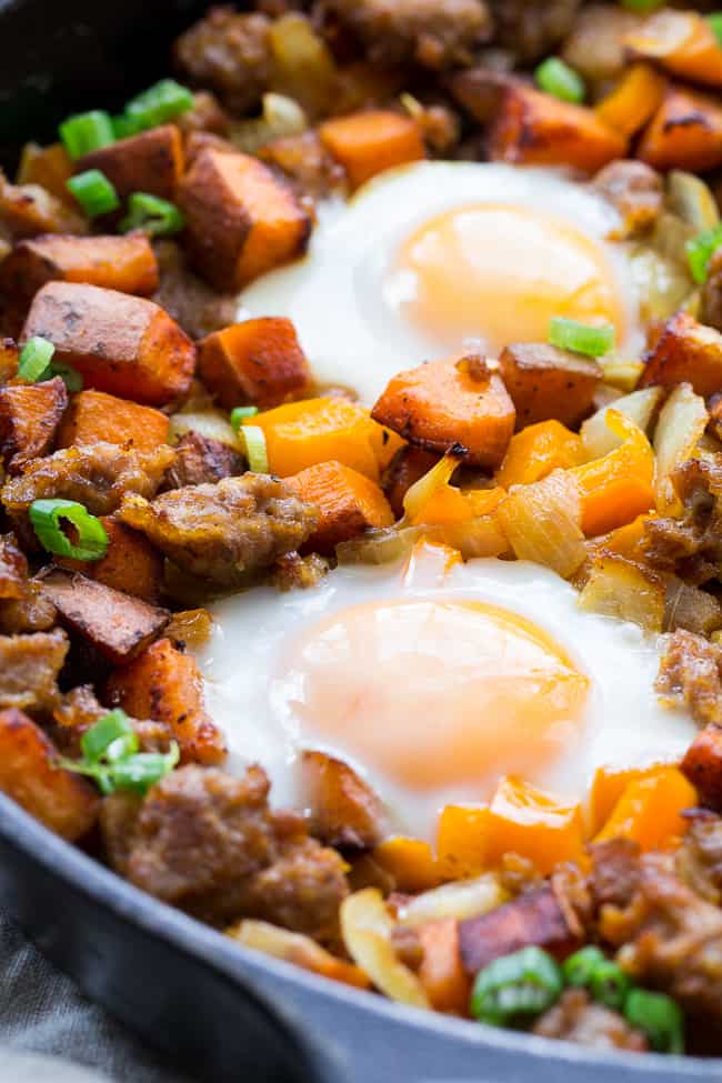 Sweet Potato Hash with Sausage and Eggs {Paleo & Whole30} | The Paleo ...