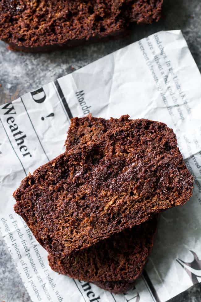 Double Chocolate Zucchini Bread Paleo Gluten Free