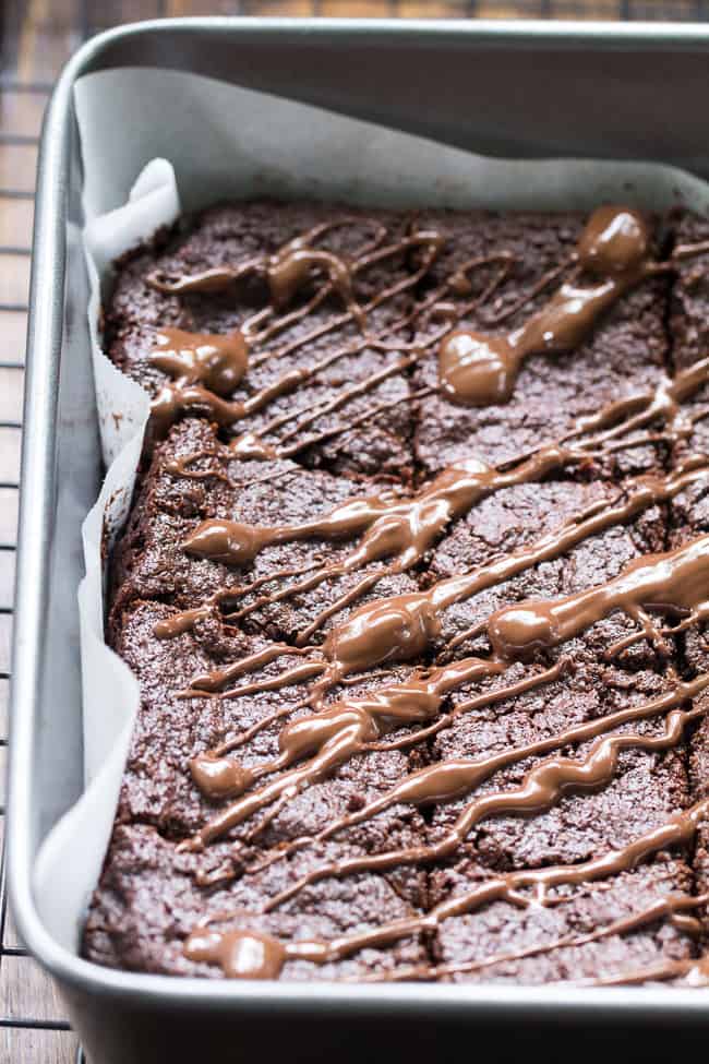 These are the most delicious fudgy paleo and vegan brownies that you'll ever make! Raw cacao, unsweetened chocolate and chocolate chunks make them extra chocolatey with rich flavor and chewy fudge-like texture. Kid approved, gluten-free, dairy-free and great when you need a healthy chocolate indulgence!