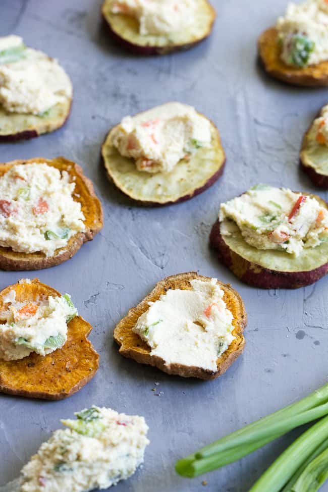 This veggie packed cashew cream cheese tastes so much like the real thing that you won't believe it's not actually cheese!  It's made in minutes, great as a dip or spread, dairy free, vegan, paleo and Whole30.