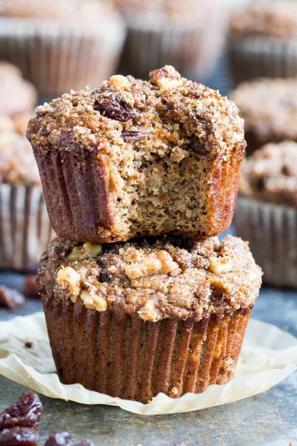 Cinnamon Raisin Coffee Cake Paleo Muffins {GF, DF}