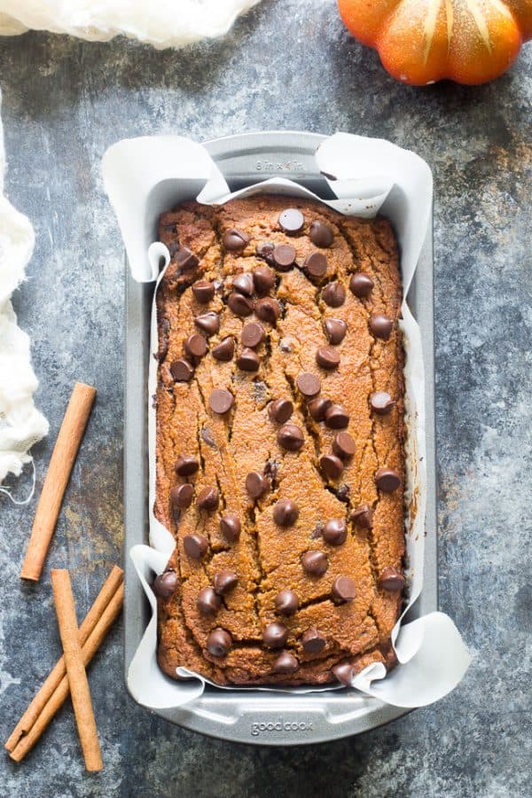 Paleo Pumpkin Bread with Chocolate Chips {Nut Free} The Paleo Running