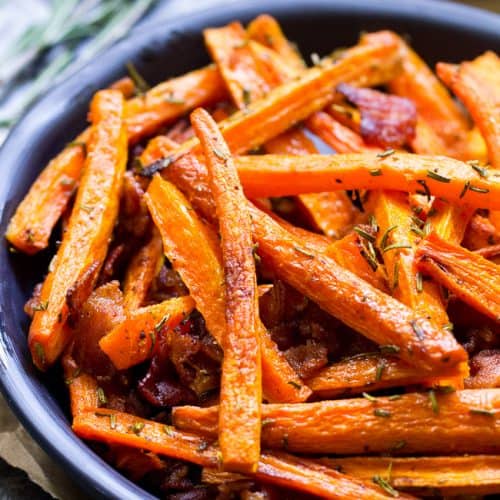 Carrot Fries with Bacon and Rosemary {Paleo, Whole30} The Paleo