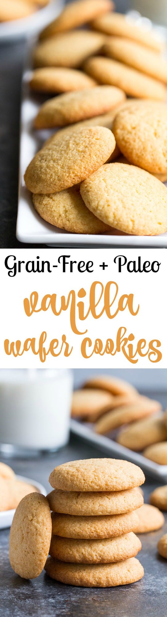 These grain free and paleo vanilla wafer cookies are light and crisp with sweet, buttery flavor. They’re perfect for healthy snacking and treats! Refined sugar free, kid approved. #AD @Wholesomesweet