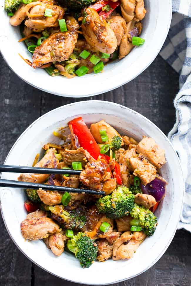 Chicken Stir Fry with Veggies and Garlic Sauce {Paleo ...