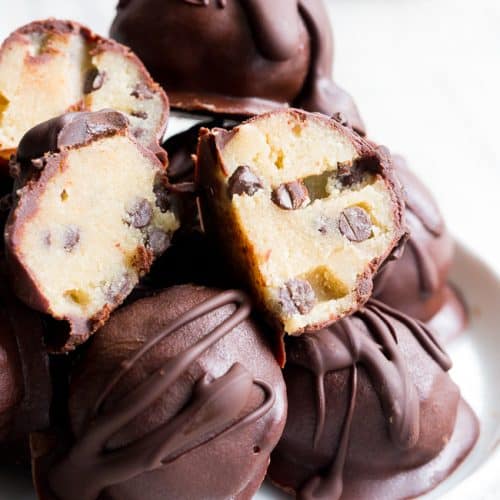 Chocolate Chip Cookie Dough Truffles {Paleo, Vegan}