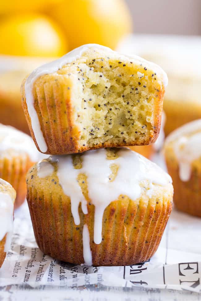 These Lemon Poppy Seed Muffins are tender, moist and full of sweet citrus flavor.  Drizzle them with a coconut glaze for a fun and tasty brunch treat or afternoon snack.  They're fast, easy, grain free, dairy free, paleo, and family approved!