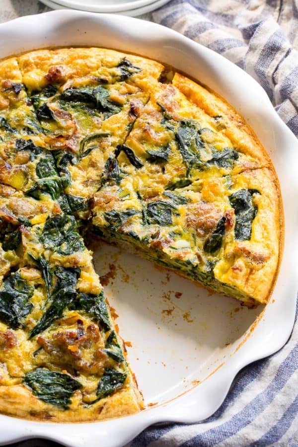 Sausage, Leek, and Spinach Quiche {Paleo, Whole30} The Paleo Running