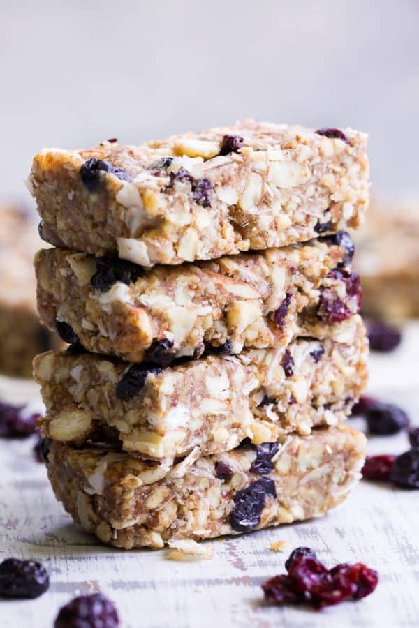 Cherry Berry Grain Free Granola Bars {Paleo, Vegan, No Added Sugar
