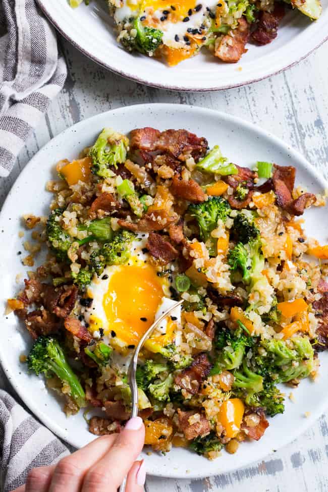 Breakfast Fried Cauliflower Rice Paleo Whole30 Keto The Paleo Running Momma