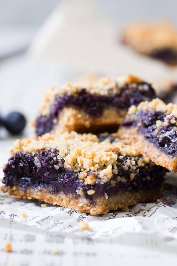 Blueberry Crumb Bars {Paleo, Vegan} The Paleo Running Momma