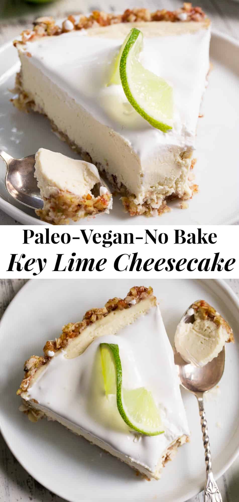 Key Lime Paleo + Vegan Cheesecake Tart {NoBake}