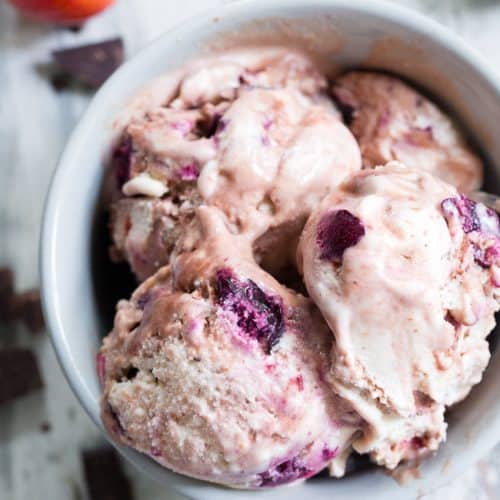 Paleo + Vegan Cherry Fudge Swirl Ice Cream The Paleo Running Momma