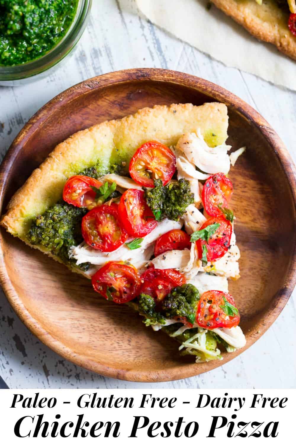Chicken Pesto Paleo Pizza {GF, DF} The Paleo Running Momma