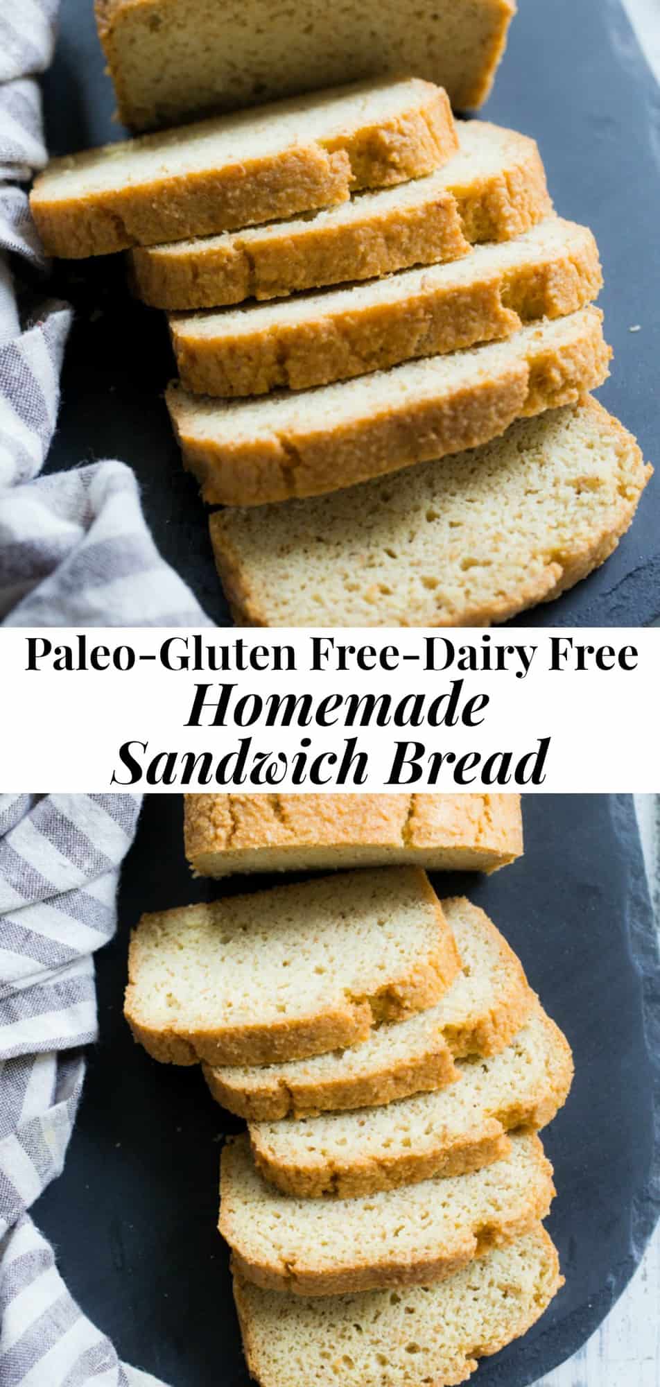 Paleo Sandwich Bread {Grain Free, Dairy Free, Sugar Free}