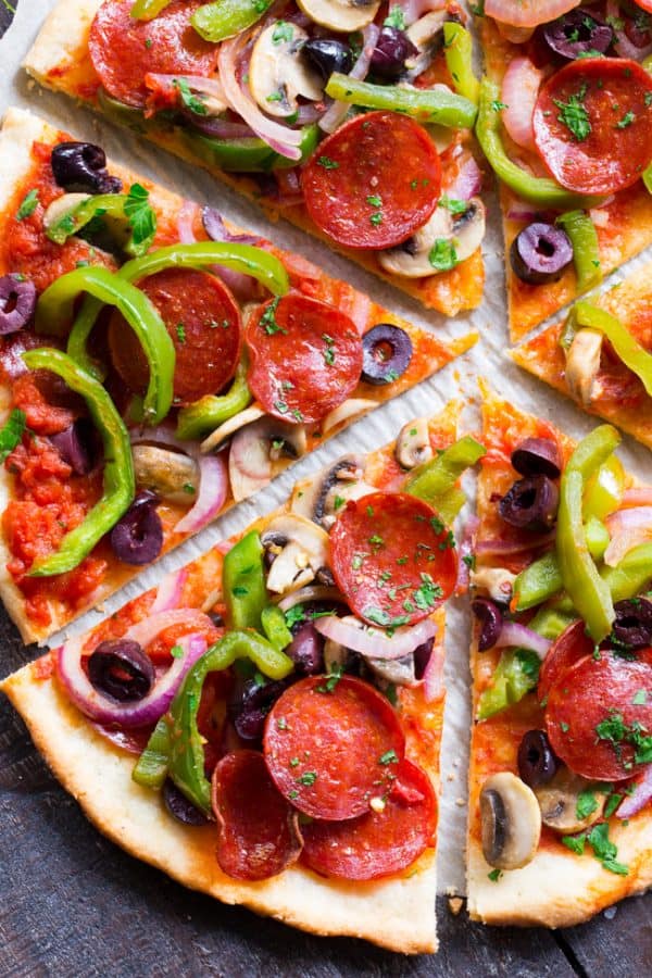 Paleo Pepperoni Pizza with Veggies {GF, DF} The Paleo Running Momma