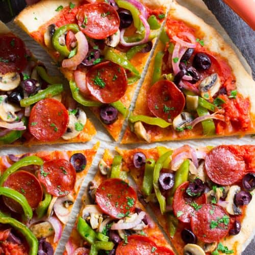 Paleo Pepperoni Pizza With Veggies Gf Df The Paleo Running Momma Paleo Pepperoni Pizza With Veggies Gf Df The Paleo Running Momma